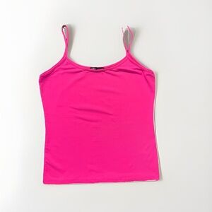 Zara Womens Size L 30 Pink Spaghetti Strap Basic Cropped Tank Top (0826)